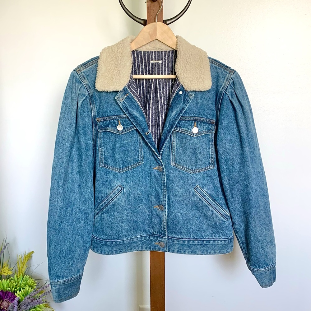 Denim Sherpa-Lined Jean Jacket